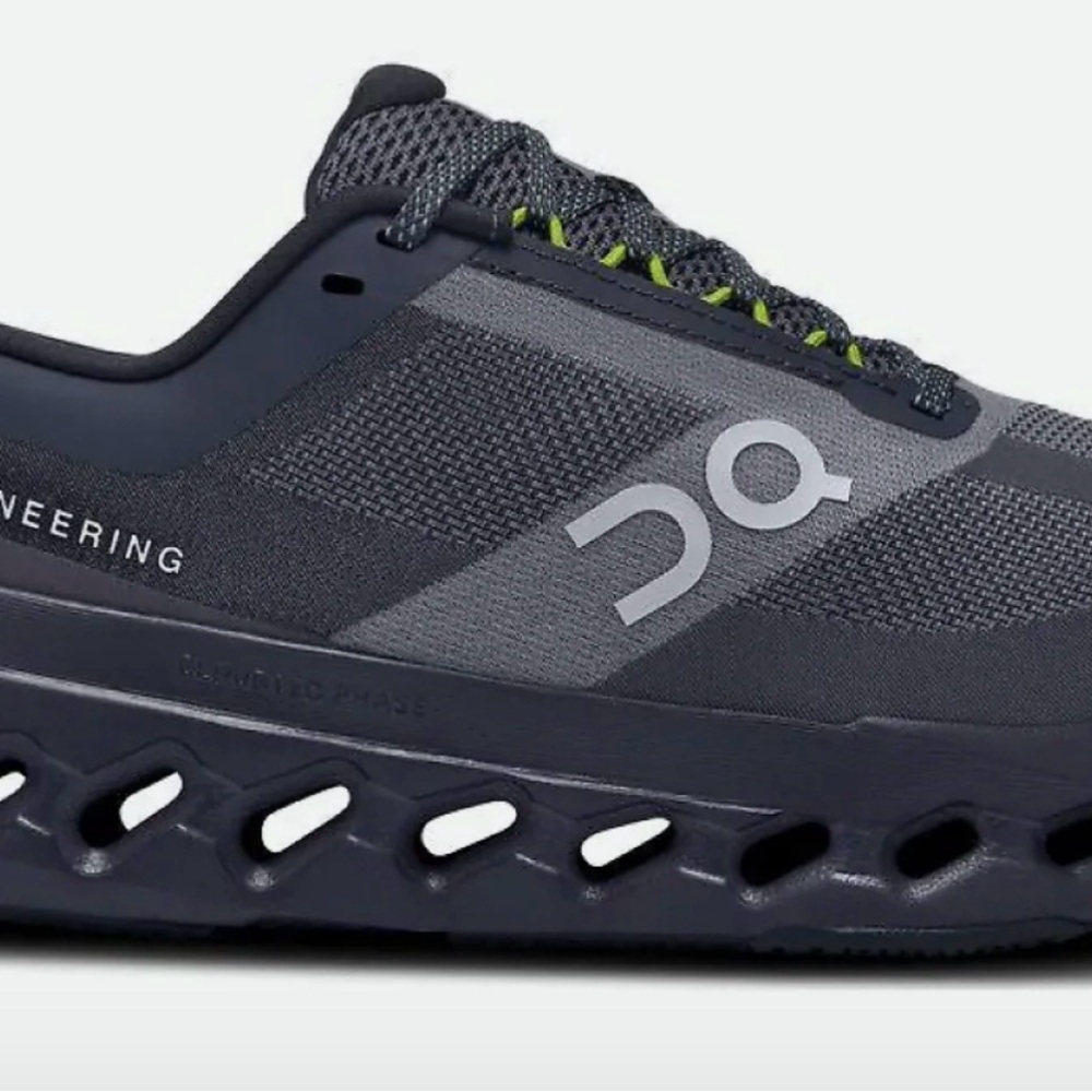 On Cloud Surfer Next Women’s Athletic Sneakers - Black with Subtle Lime Accents - Picture 6 of 6